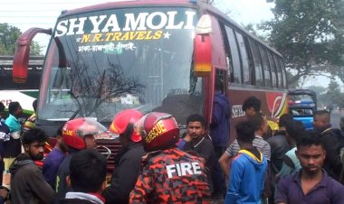 নাটোরে বাসচাপায় প্রাণ গেল স্বামী-স্ত্রীর 