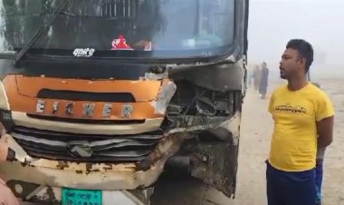 বাসচাপায় প্রাণ গেল মা‌-ছেলের