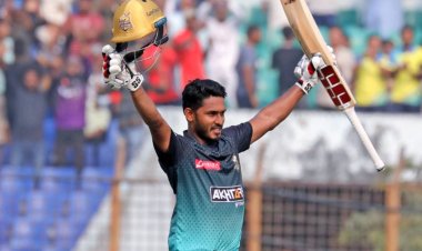 বিধ্বংসী সেঞ্চুরিতে রেকর্ডবুকে তানজিদ তামিম