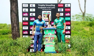 বাংলাদেশ-শ্রীলঙ্কা টি-টোয়েন্টি সিরিজের ট্রফি উন্মোচন