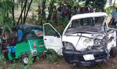 সিরাজগঞ্জে পিকআপ ভ্যান-অটোরিকশার সংঘর্ষে নিহত ২