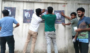  জিয়াউর রহমানের মৃত্যুবার্ষিকী উপলক্ষে ঢাবি ছাত্রদলের পোস্টারিং