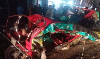 ঈদে বেড়াতে এসে বাসচাপায় ইজিবাইকের ২ যাত্রী নিহত