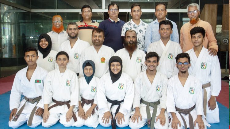 কারাতে ব্ল্যাক বেল্ট ও ড্যান পরীক্ষায় ১২ বিজয়ী