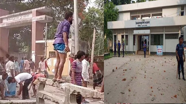শৈলকুপা থানায় হামলা আসামি ছয় শতাধিক