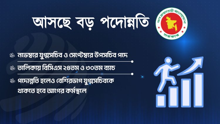 যুগ্মসচিব ও উপসচিব পদে বড় পদোন্নতি আসছে