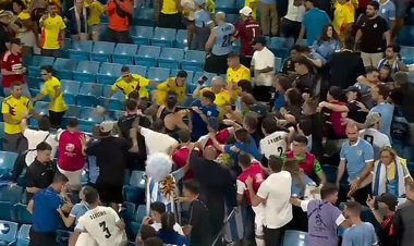 হাতাহাতিতে জড়িয়ে নিষেধাজ্ঞার শঙ্কায় উরুগুয়ের ১০ ফুটবলার