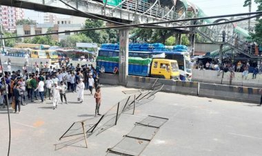  রাজধানীর কাজলায় পুলিশ-আন্দোলনকারী সংঘর্ষ, টিয়ারশেল নিক্ষেপ