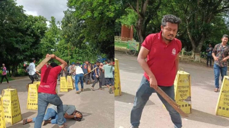 শাটল থামিয়ে সমন্বয়ককে তুলে নিল চবি ছাত্রলীগ
