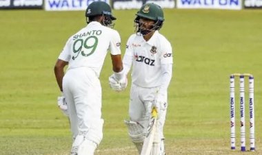  মুমিনুল-শান্তর ব্যাটে জয়ের দিকে ছুটছে বাংলাদেশ