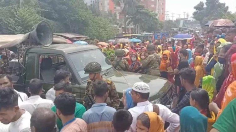 আশুলিয়ায় শ্রমিক বিক্ষোভে বন্ধ ৪১ কারখানা