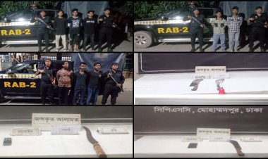  মোহাম্মদপুরে ছিনতাইয়ের প্রস্তুতিকালে অস্ত্রসহ গ্রেফতার ৮