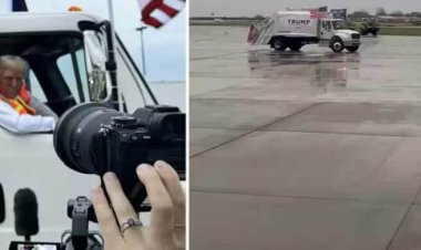  নির্বাচনের আগে ময়লার ট্রাক চালালেন ট্রাম্প, বাইডেন-কমলাকে কটাক্ষ