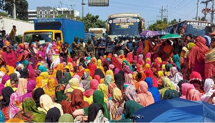 আশুলিয়ায় আজও পোশাক শ্রমিকদের মহাসড়ক অবরোধ, যানজট