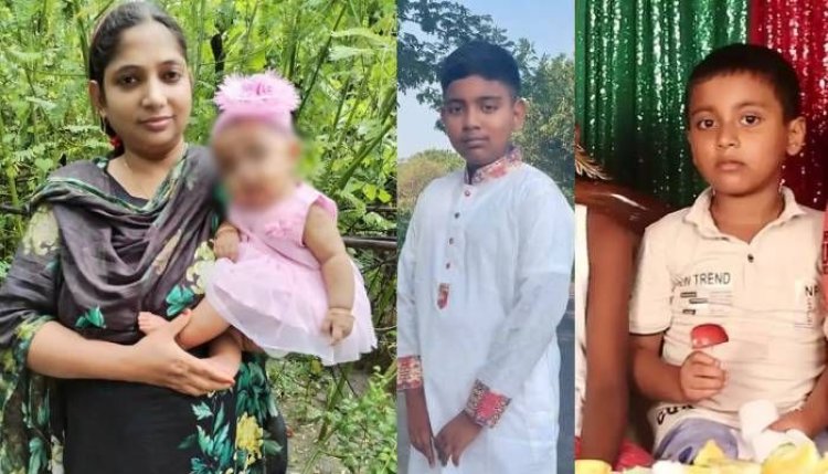 ঘরের মেঝেতে পড়ে ছিল মা-ছেলে রক্তাক্ত মরদেহ