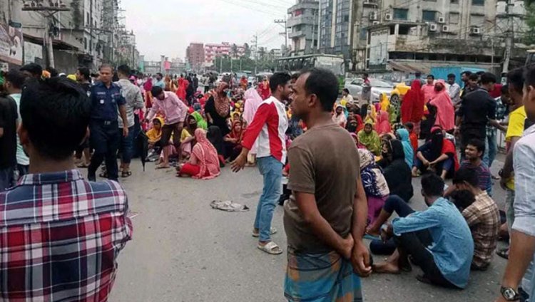 ঢাকা-ময়মনসিংহ সড়ক অবরোধ, যান চলাচল বন্ধ