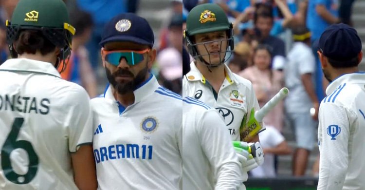 ১৯ বছরের কনস্টাসকে ধাক্কা দিয়ে সমালোচনার মুখে ৩৬ বয়সী কোহলি