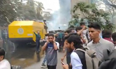 আউটসোর্সিং কর্মীদের ওপর জলকামান-সাউন্ড গ্রেনেড নিক্ষেপ