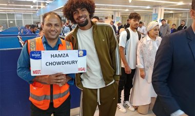 ফুটবলের নতুন ইতিহাস রচনায় ইপিএল তারকা হামজা চৌধুরী সিলেটে