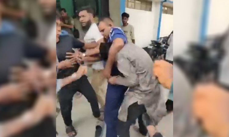 থানা থেকে ধর্ষণ মামলার আসামি ছিনিয়ে নিয়ে মারধর