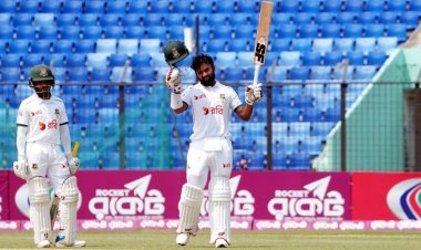 সাদমানের সেঞ্চুরির পর লিড নিয়ে শেষ বিকেলে ছন্দপতন বাংলাদেশের